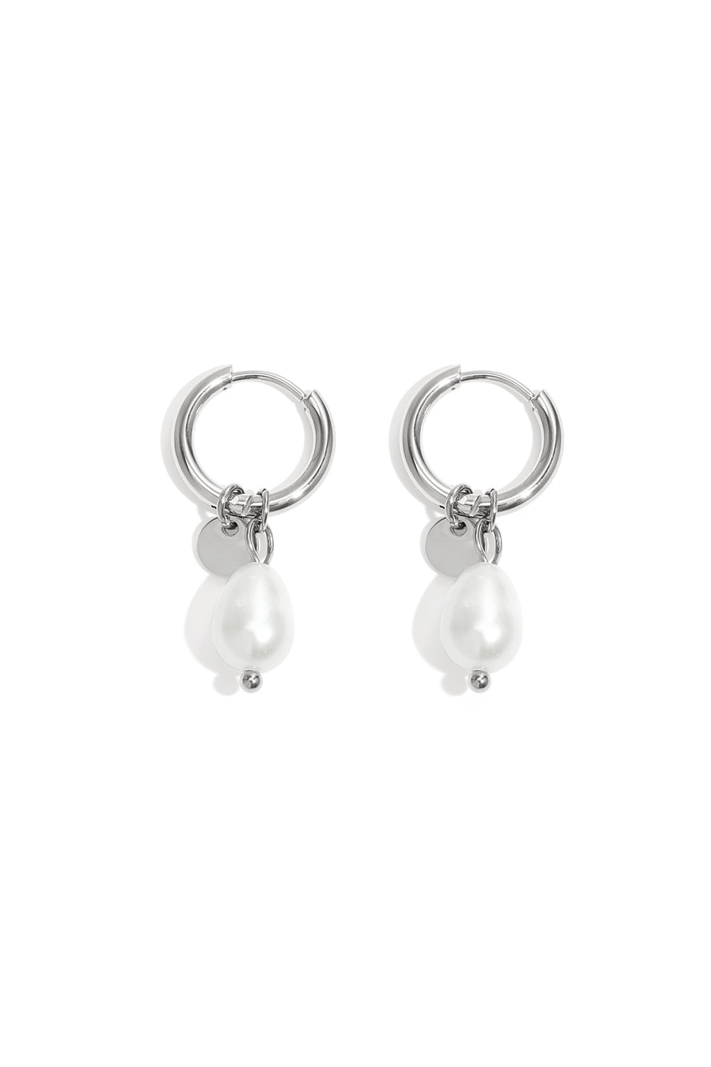 Ohrringe Pearl Drops Silber Edelstahl