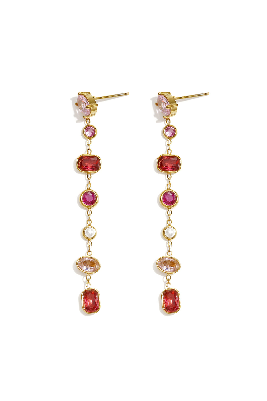Elegante, luxuriöse Hängeohrringe aus Edelstahl in geometrischer Form – Schmuck für jeden Tag – Damenschmuck