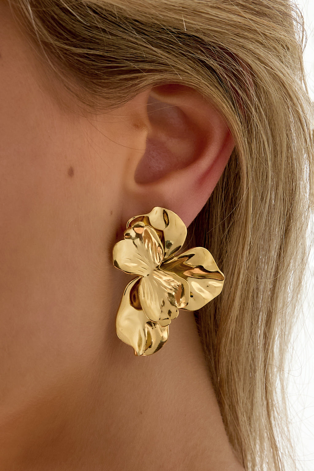 Edelstahl Ohrstecker Blume Casual Daily Simple Serie Damenschmuck