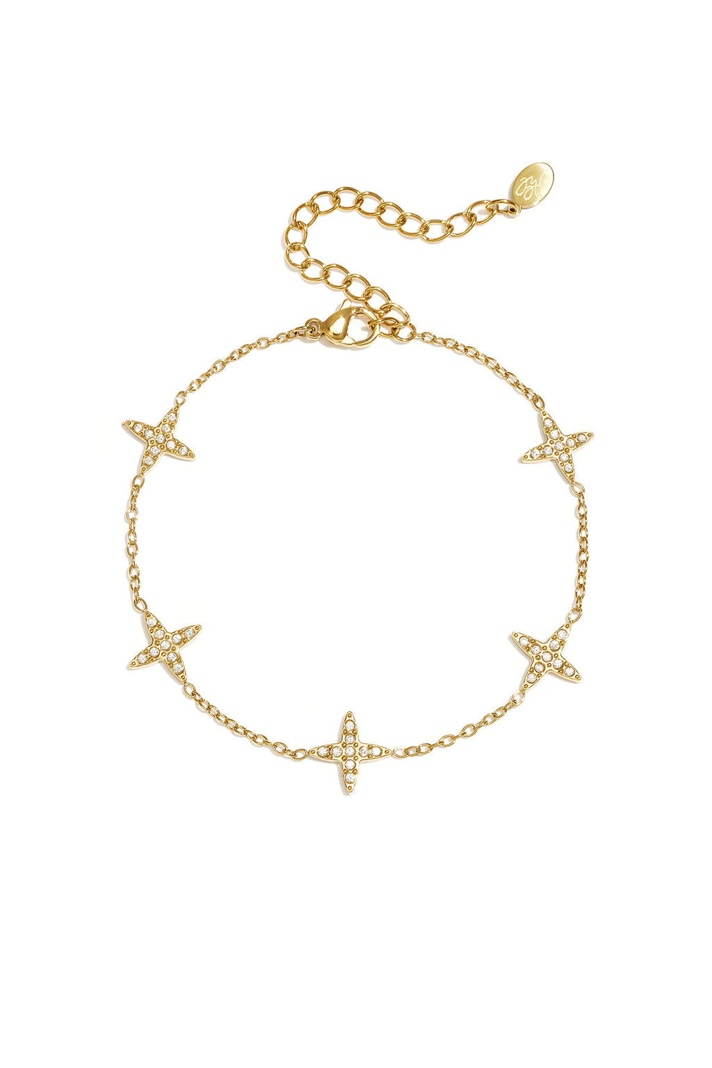Armband mit Kleeblattmotiv und eingelegten Kleeblättern