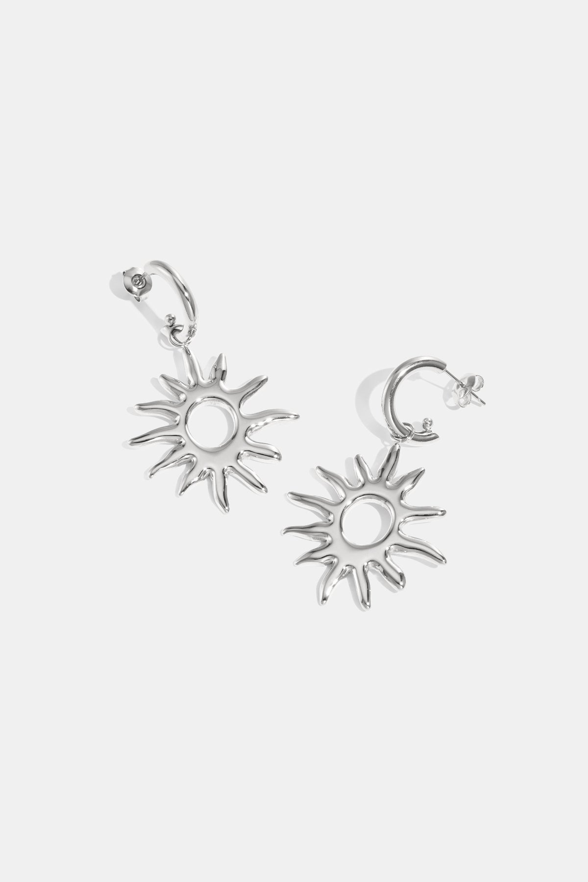 Ohrhänger aus Edelstahl, Modell „Sun Casual Daily Simple“, Damenschmuck