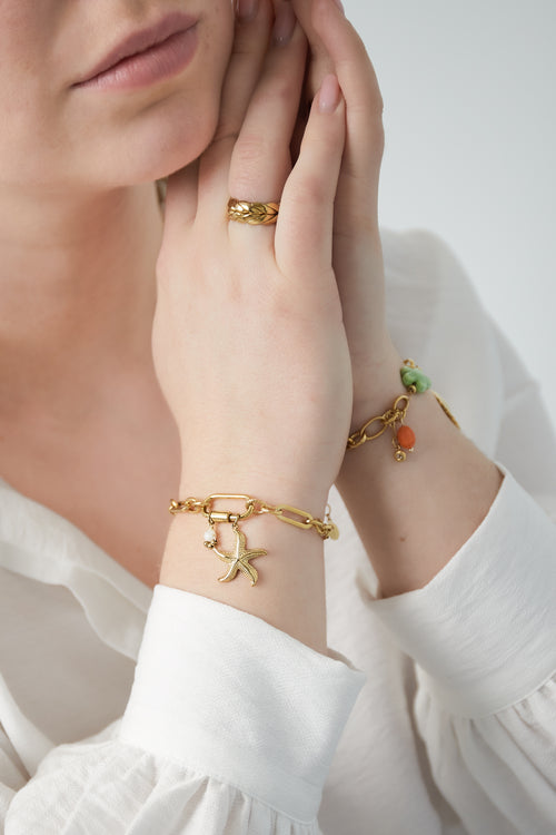 Seestern im Meer Armband - Silberfarben