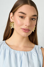 Ohrstecker aus Edelstahl, Blattform, Casual Daily Simple Serie, Damenschmuck