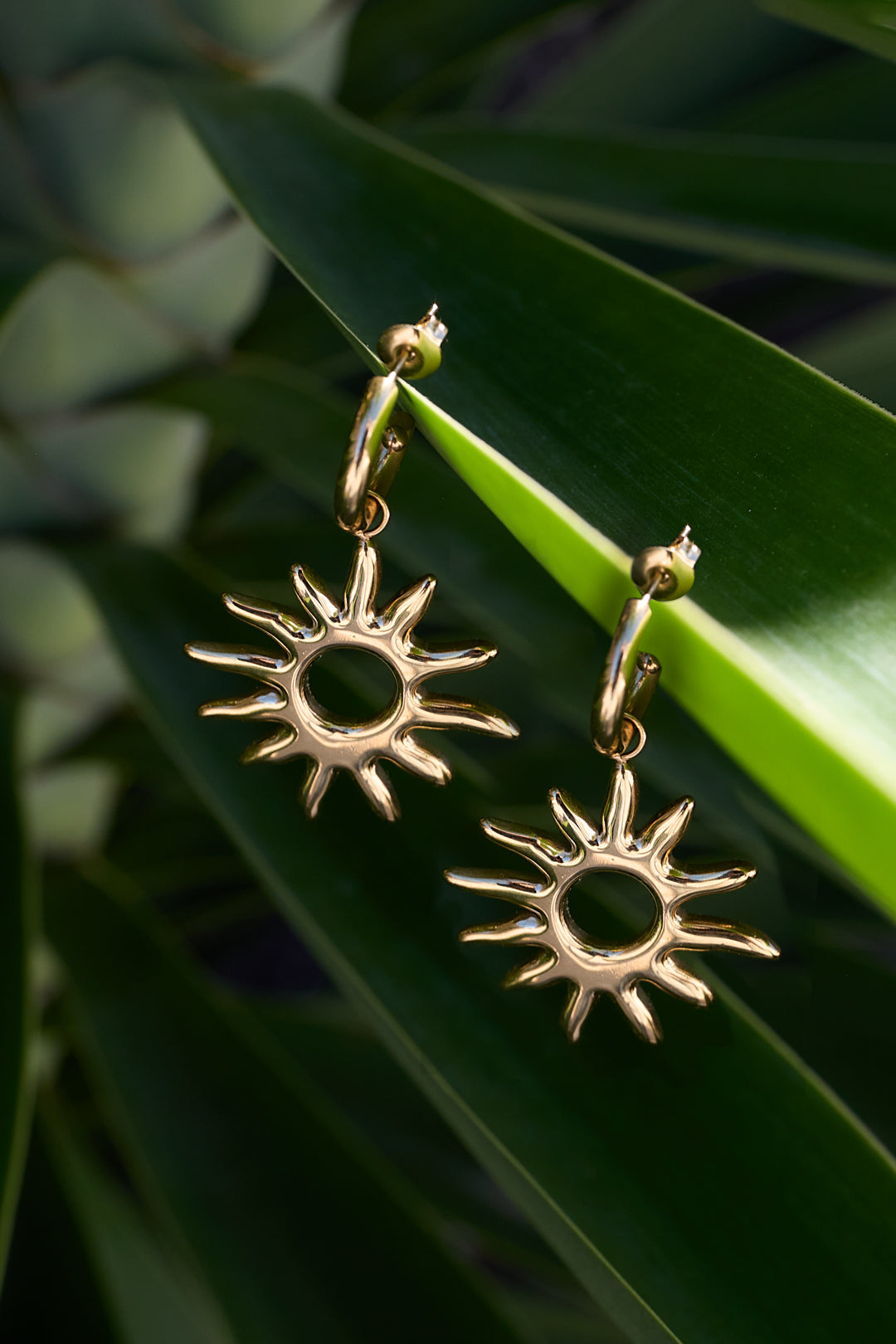 Ohrhänger aus Edelstahl, Modell „Sun Casual Daily Simple“, Damenschmuck