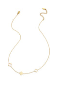 Halskette Klee Goldfarbe Edelstahl