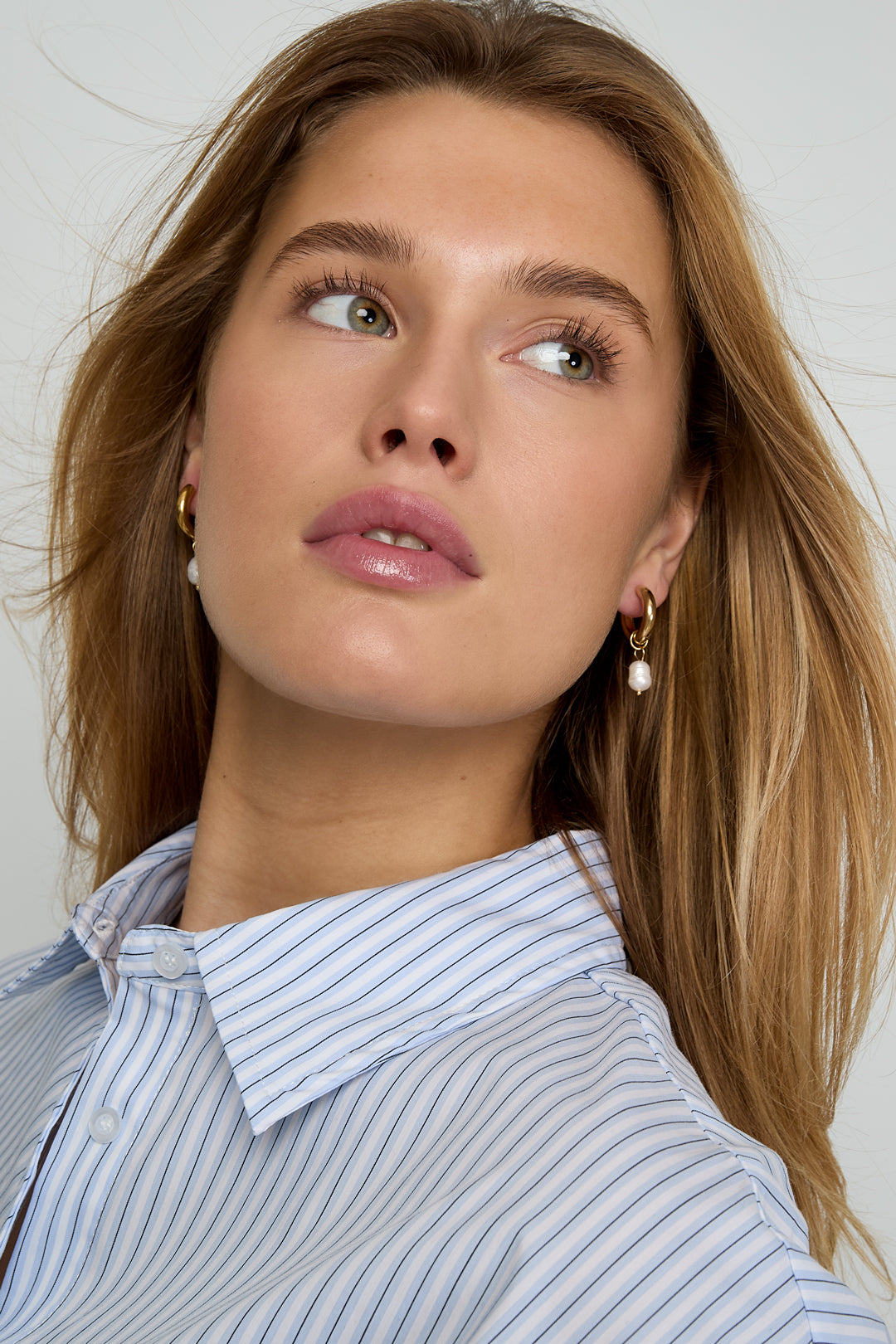 Edelstahl Ohrringe Perlen einfach