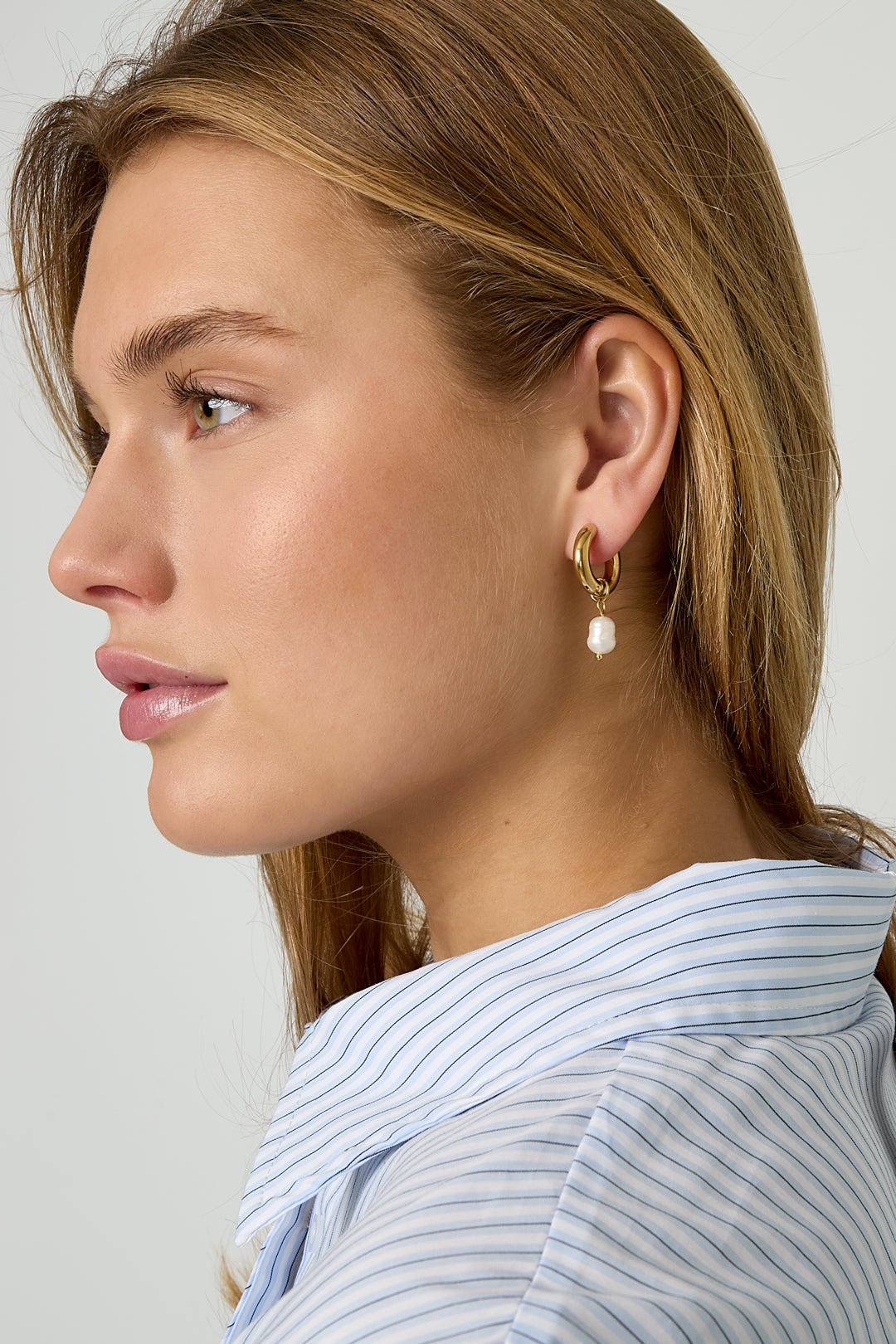 Edelstahl Ohrringe Perlen einfach