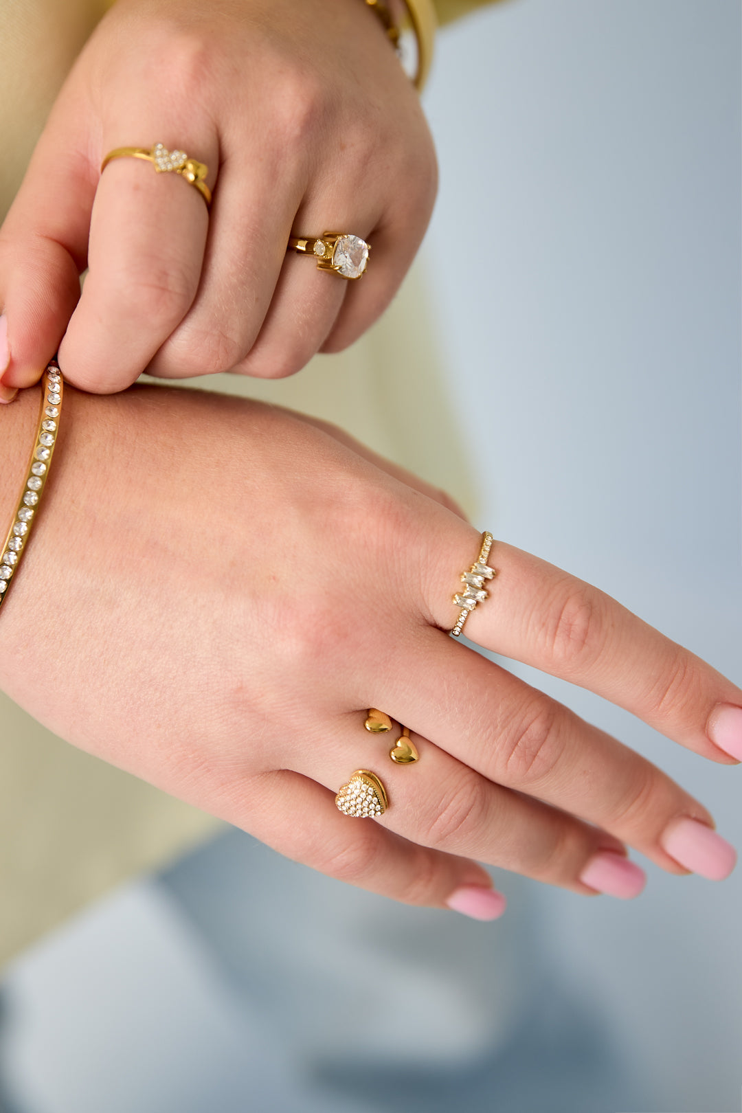 Minimalistische Ringe aus Edelstahl, geometrische Form, schlichte Alltags-Serie, Damenschmuck