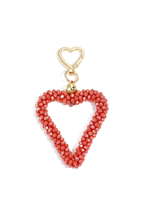 Elegant Crystal Heart Keychain in Multiple Colors